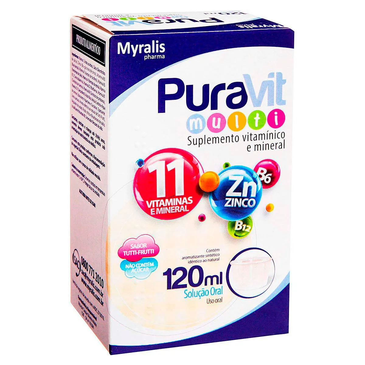 Puravit Multi Solução Oral 120mL Myralis Pharma Similar