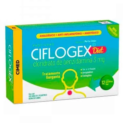 Ciflogex Diet Sabor Menta- Limão 12 Pastilhas