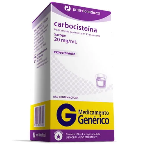 Carbocisteina Xarope Infantil 20mg/ml 100ml +Copo de Medida Genérico Prati Donaduzzi