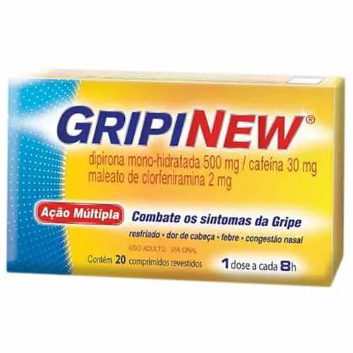 Gripinew 500mg + 2mg + 30mg 20 comprimidos Medquímica