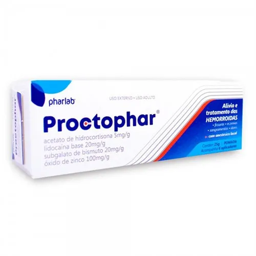 Proctophar 5+20+20+100mg/g Pomada 25g+6 Aplicadores Pharlab Similar