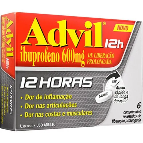 Advil 12h 600mg 6 Comprimido GSK Consumer Referência