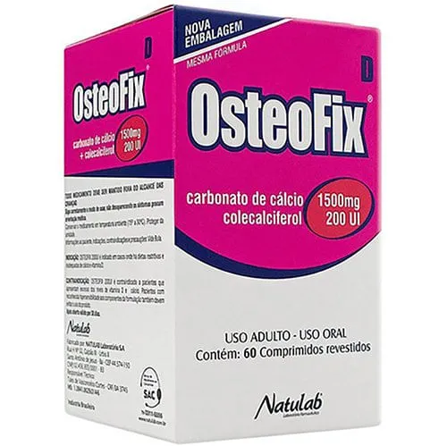 Osteofix 1500mg+200 UI 60 Comprimidos Revestidos Natulab