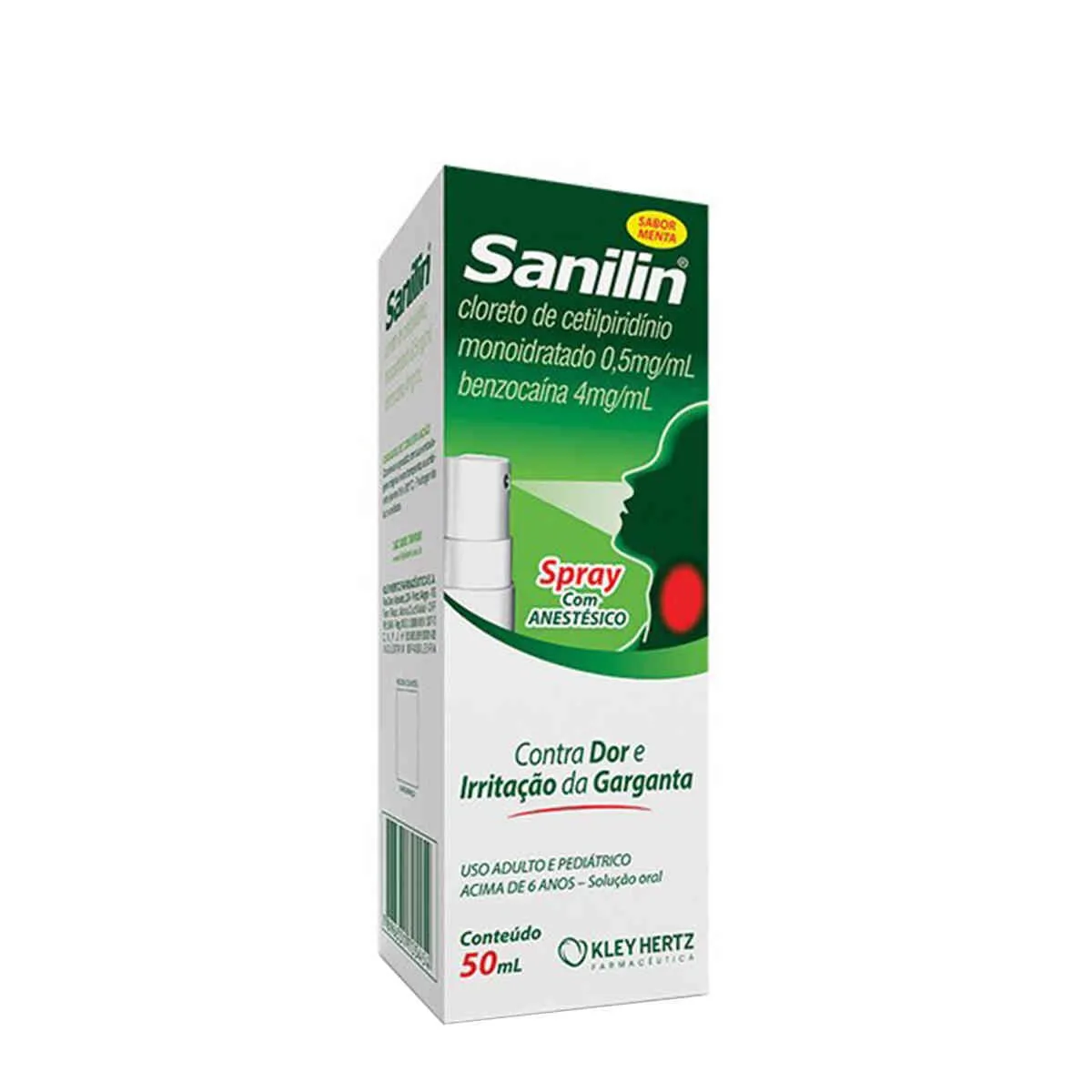Sanilin 0,5+4mg/mL Spray Com Anestésico 50mL Kley Hertz Similar