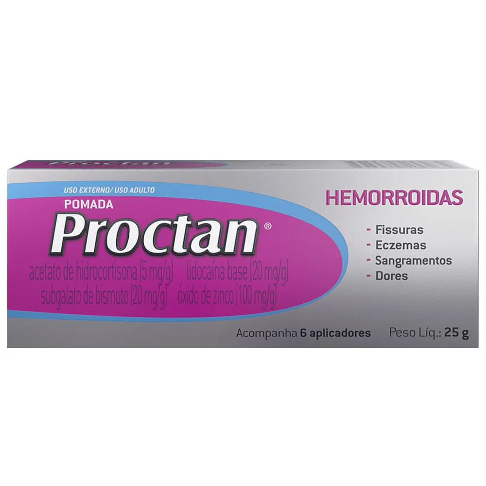 Proctan 5mg/g + 20mg/g | 20mg/g | 100mg/g Pomada Retal 25g