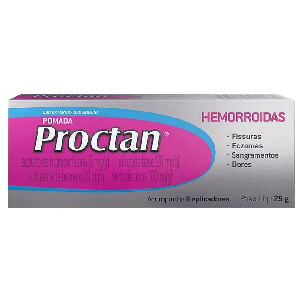 Proctan Genomma Pomada para Hemorróidas 25g | Com 10 Unidades