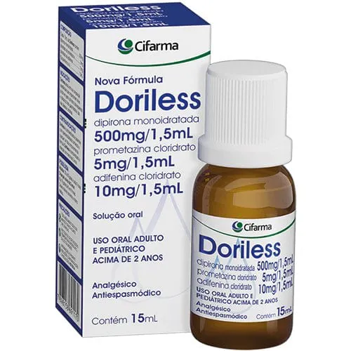 Doriless 500+5+10mg/1,5mL Solução Oral 15mL Cifarma Similar