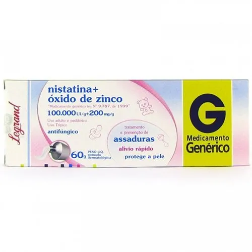 Nistatina+ Óxido De Zinco 100UI/G Pomada 1 Bisnaga 60g Legrand Genérico