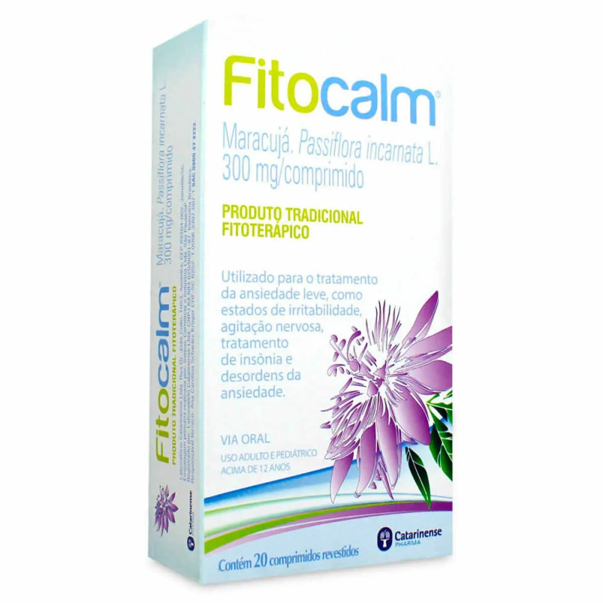 Fitocalm 300mg 20 Comprimidos Catarinense Similar