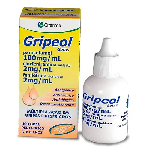 Gripeol 100+2+2mg/mL Solução Oral Fr Gotas 20mL Cifarma Similar