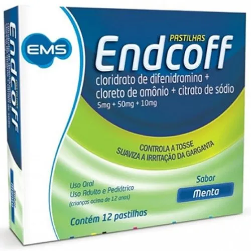 Endcoff 5+150+10 12 Pastilhas Sabor Menta EMS Similar