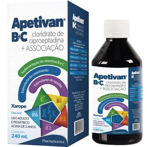 Apetivan BC Xarope Frasco Com 240mL Pharma Science Similar