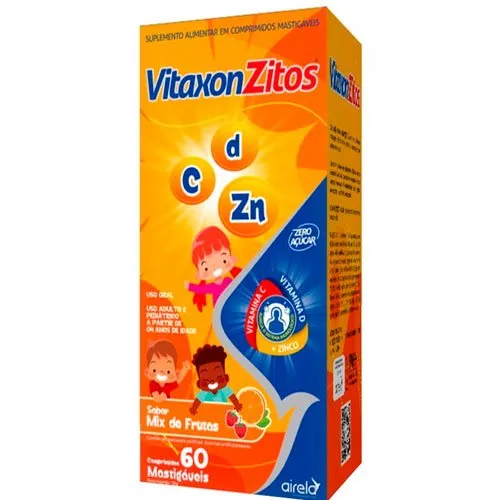 Vitaxonzitos Tripla Kids 60 Comprimidos Mastigáveis Airela