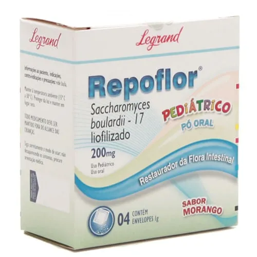 Repoflor 200mg Pó para Solução Oral 4 envelopes de 1g