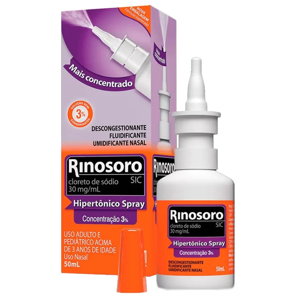 Rinosoro Concentrado Sic Spray Nasal Hipertônico 30mg 50ml