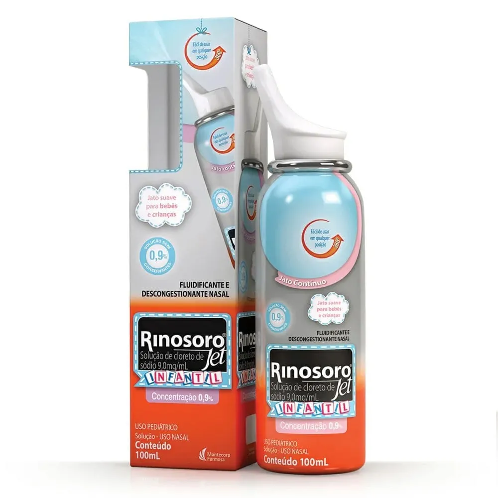 Rinosoro Jet Infantil Jato Suave Nasal 9,0mg/ml 100ml