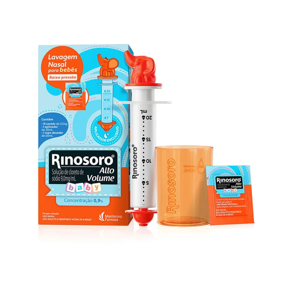 Rinosoro Alto Volume Baby Sachê + Aplicador e Copo Dosador
