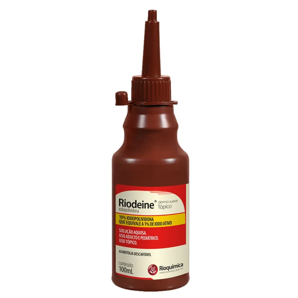 Riodeine Dermo Suave Antisséptico Tópico Almotolia 100ml