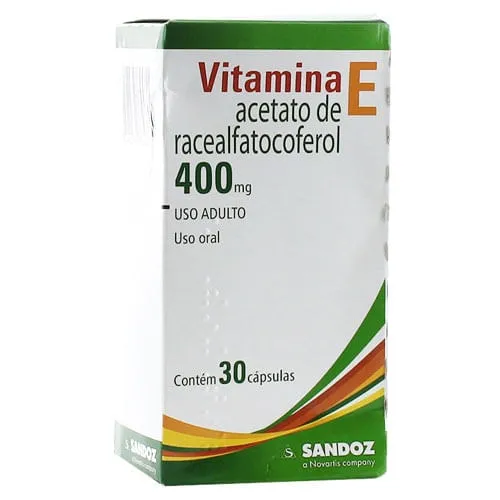 Vitamina E Sandoz 400mg 30 Cápsulas