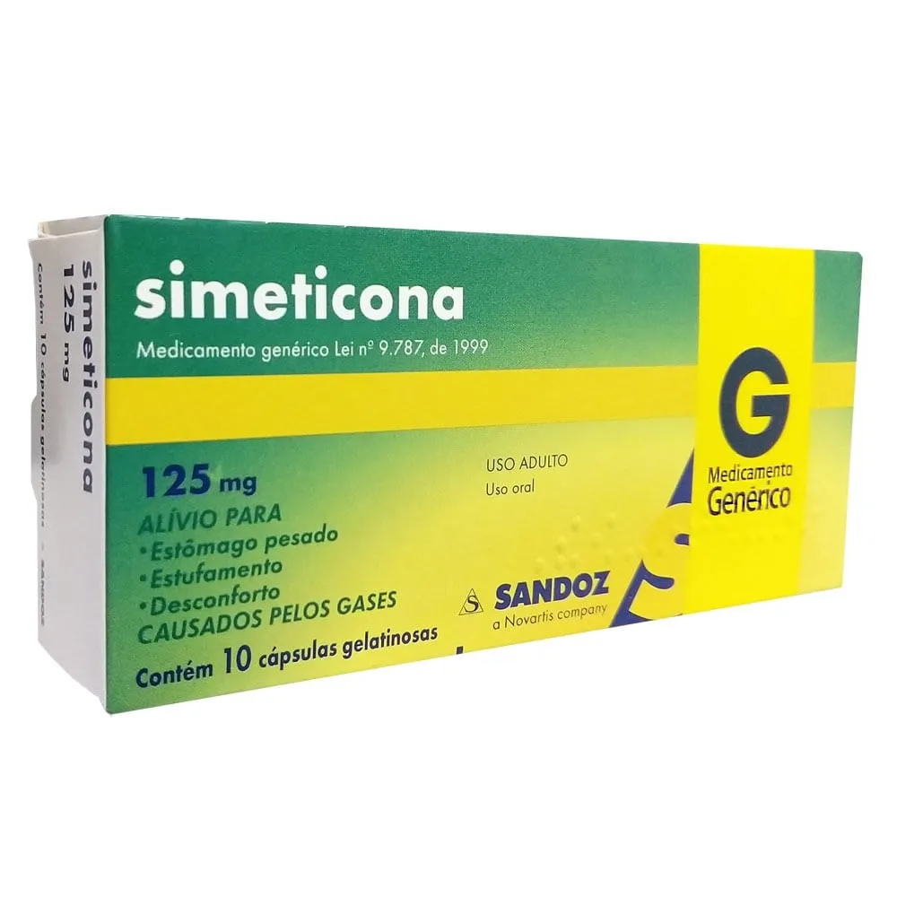 Simeticona 125mg 10 Cápsulas Genérico Sandoz