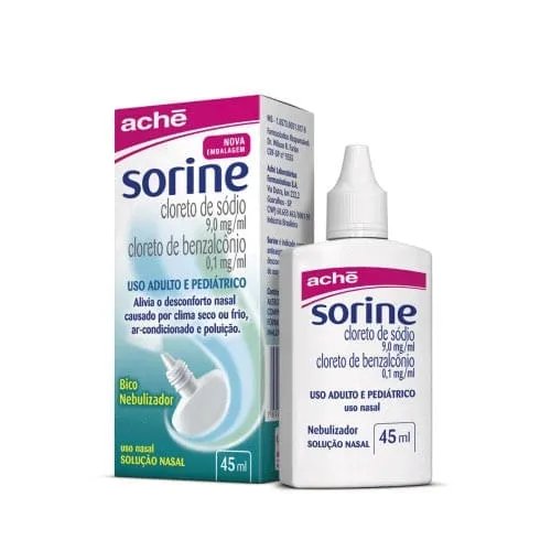 Sorine Bico Nebulizador Solução Nasal 9mg/0,1mg/ml 45ml