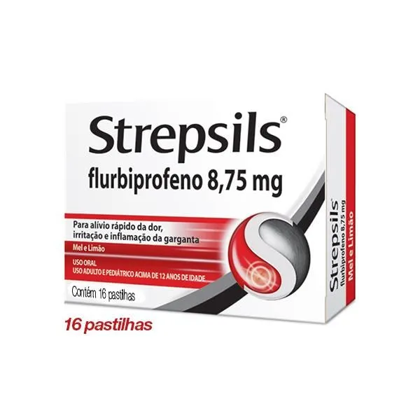 Strepsils Sabor Mel e Limão 16 pastilhas