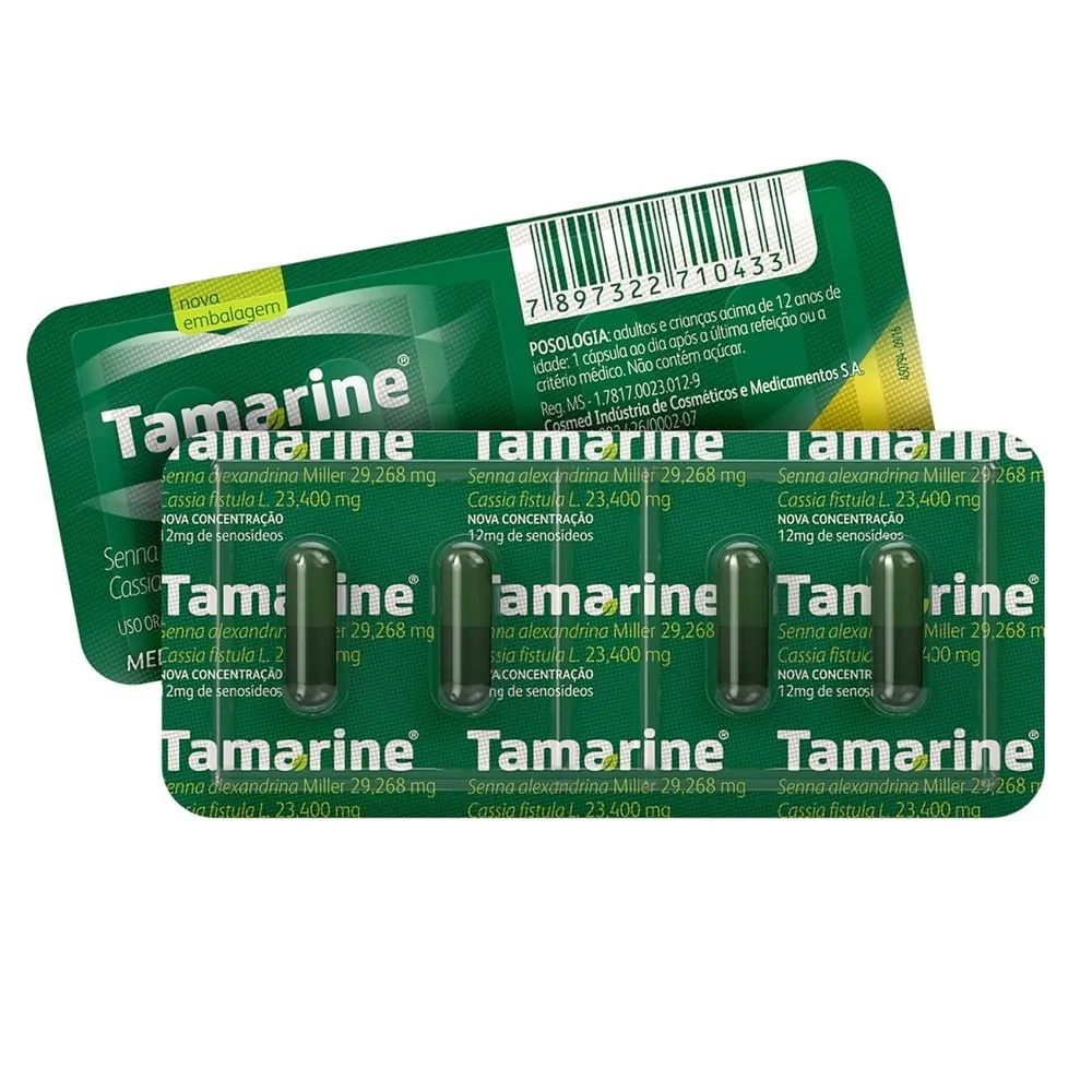 Tamarine 12mg de Senosídeos 4 Cápsulas