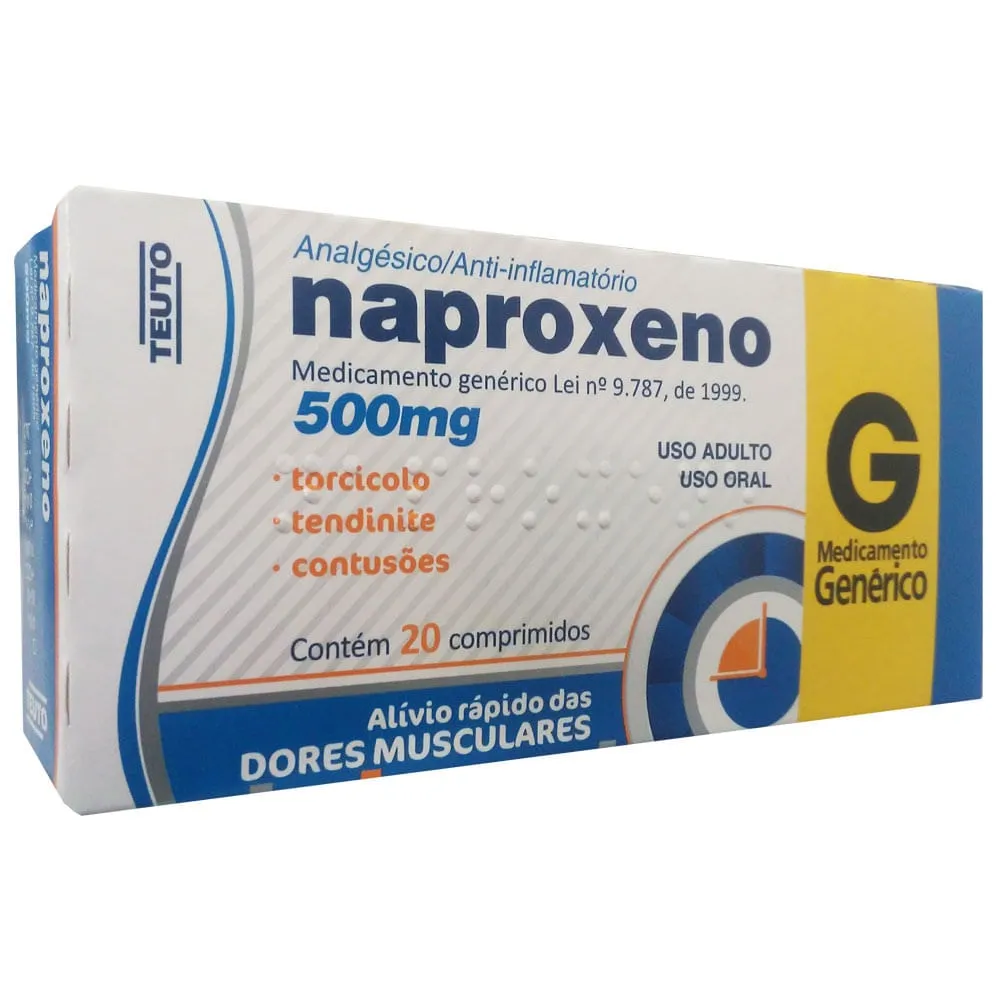 Naproxeno 500mg 20 Comprimidos