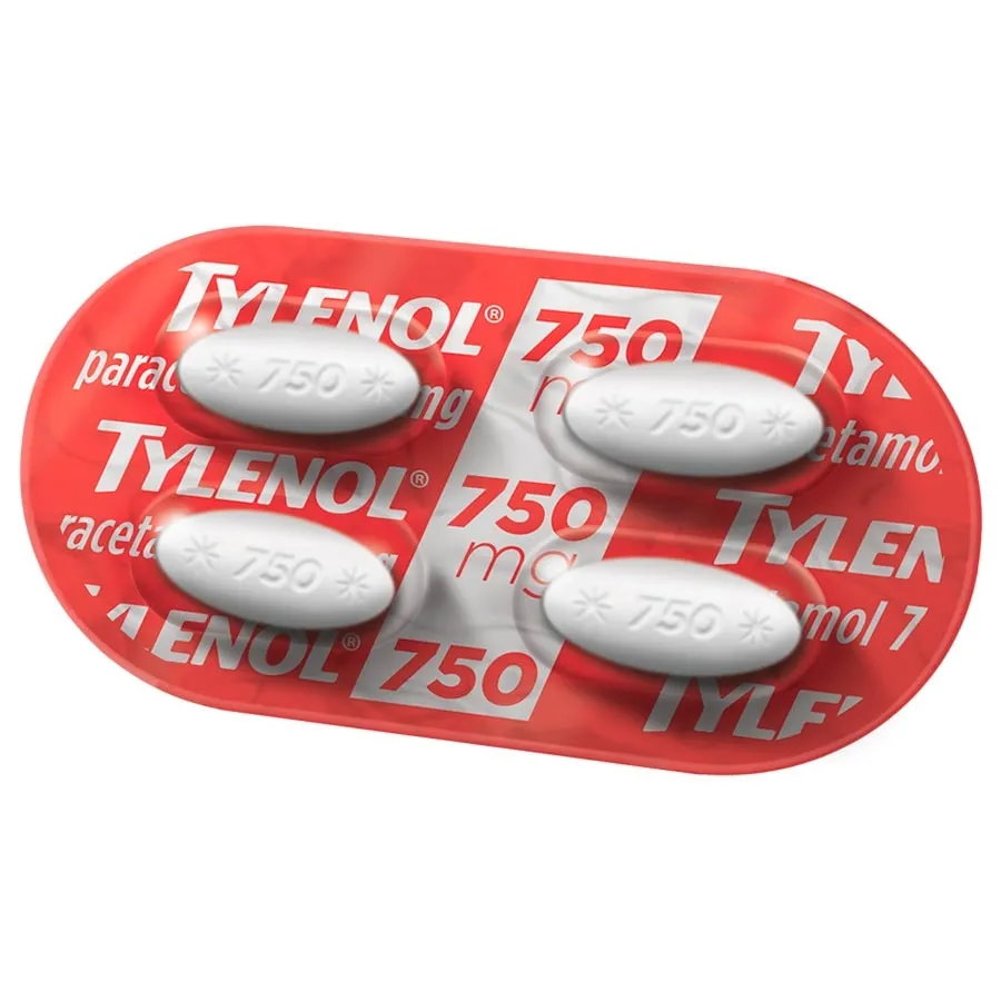 Tylenol 750 mg com 4 comprimidos