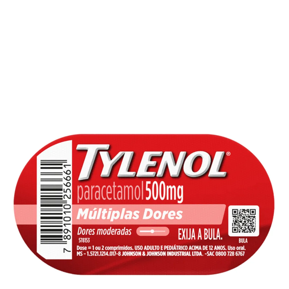 Tylenol 500Mg Com 4 comprimidos