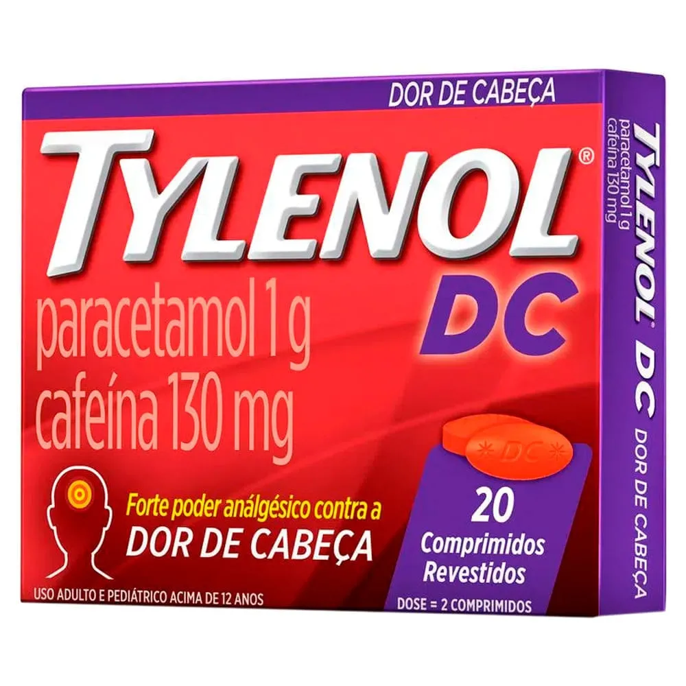 Tylenol DC Múltiplas Dores Johnson's 1g | Com 20 Comprimidos