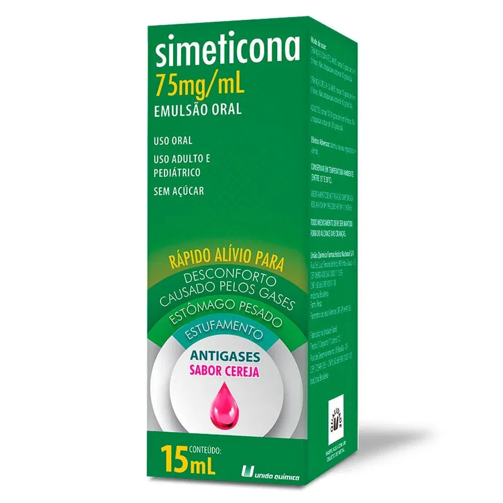 Simeticona Gotas 75mg/ml 15ml Genérico União Química