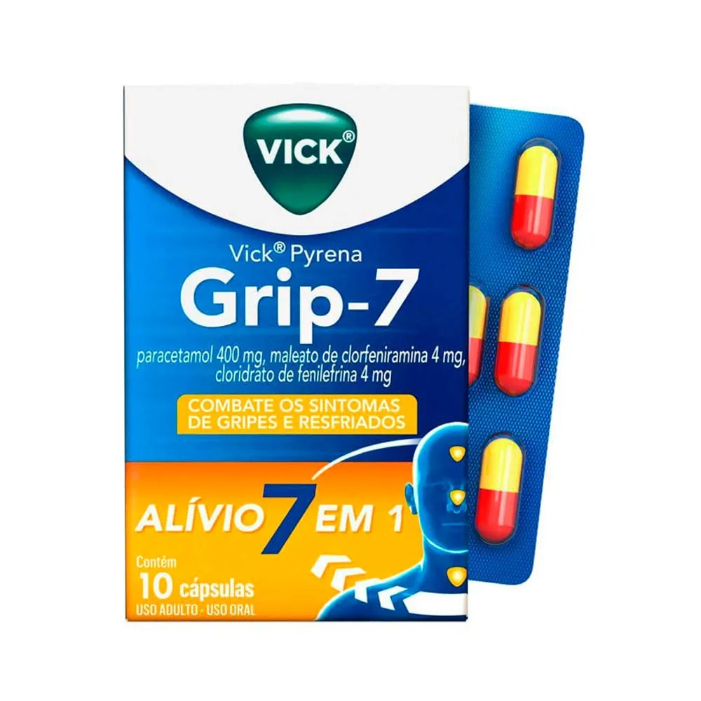 Vick Pyrena Grip-7 10 Cápsulas