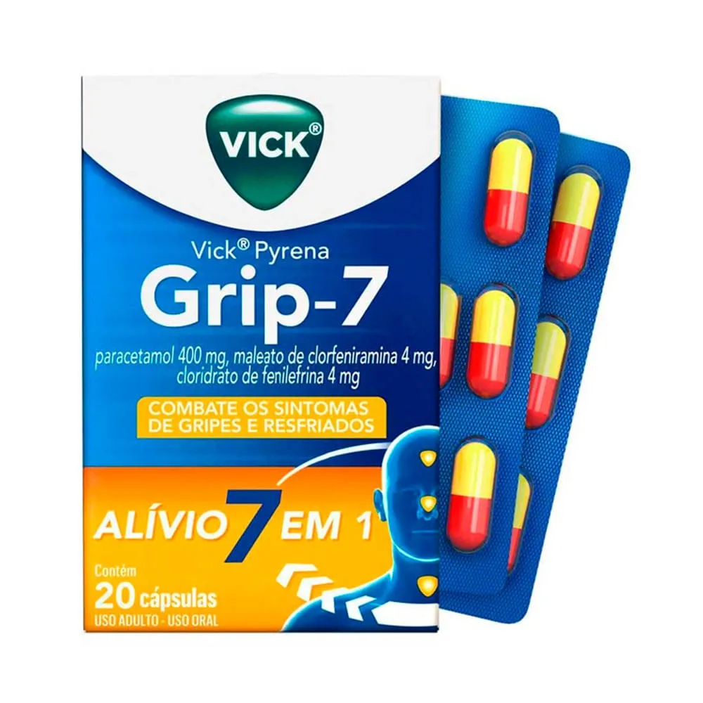 Vick Pyrena Grip-7 20 Cápsulas