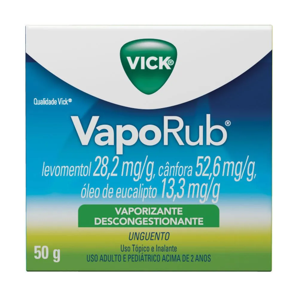 Vick VapoRub Vaporizante e Descongestionante Unguento 50g