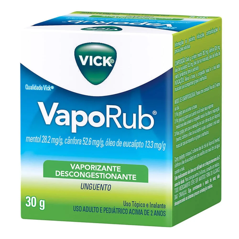 Vick VapoRub Vaporizante e Descongestionante Unguento 30g