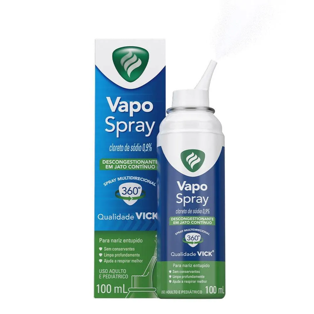 Vick VapoSpray Descongestionante Nasal Jato Contínuo 100ml