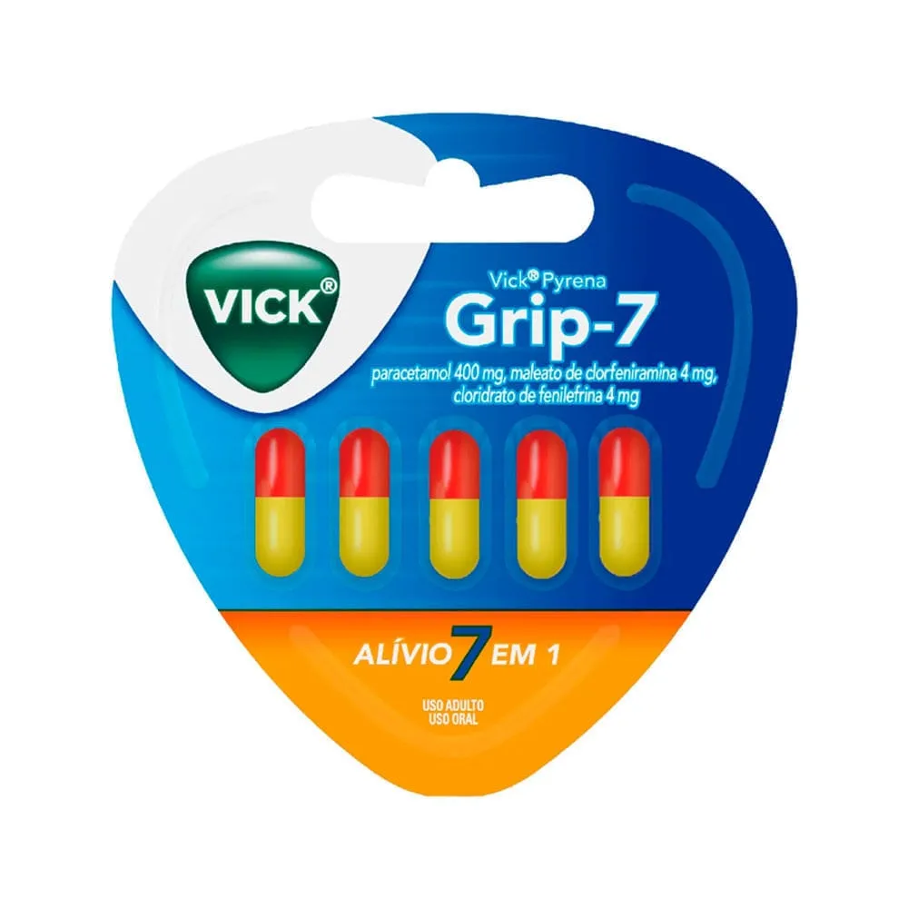 Vick Pyrena Grip-7 5 Cápsulas