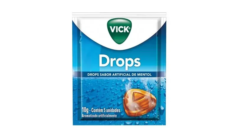 Vick Pastilha Sabor Mentol 2g 5 Pastilhas para Garganta