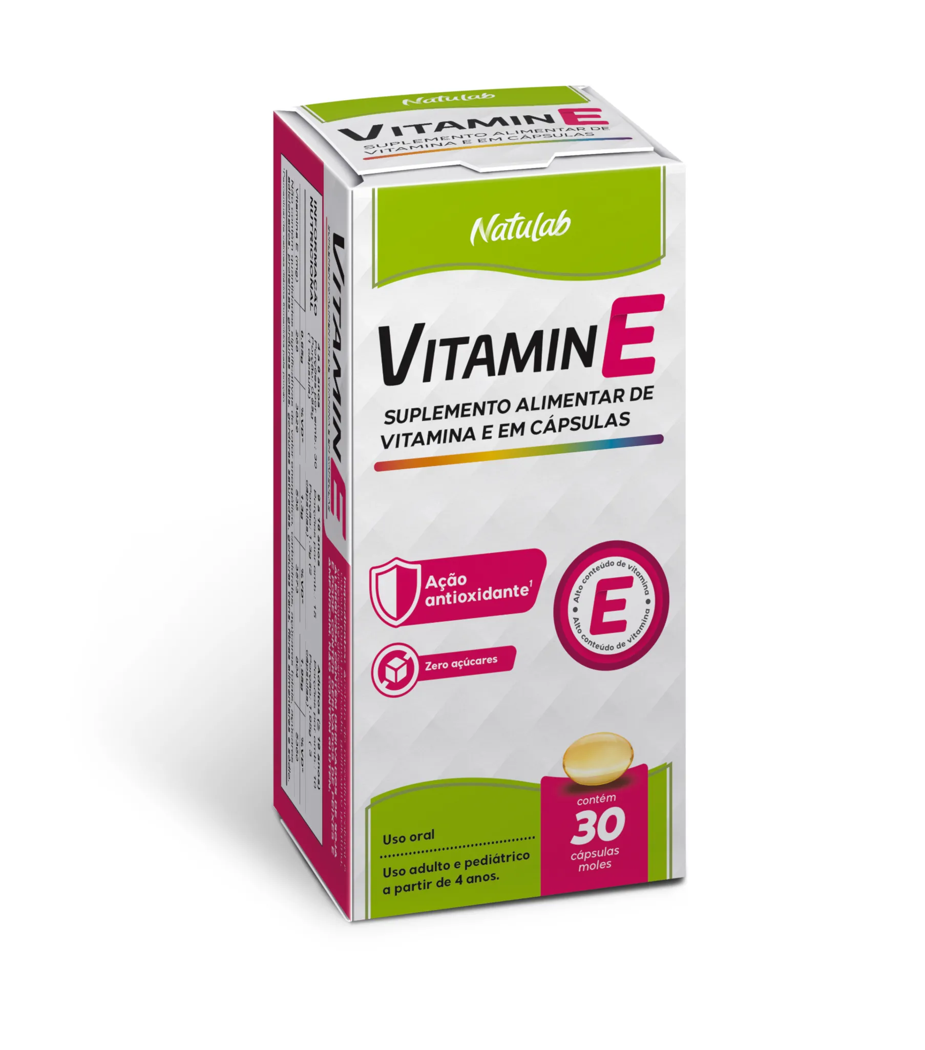 Vitamin E Vitamina E Natulab 400mg 30 Cápsulas