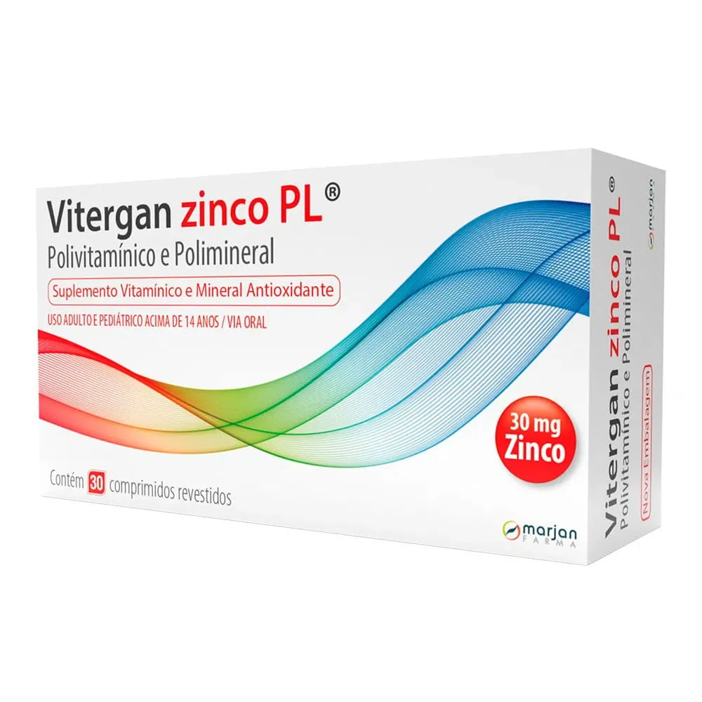 Vitergan Zinco PL 30 Comprimidos