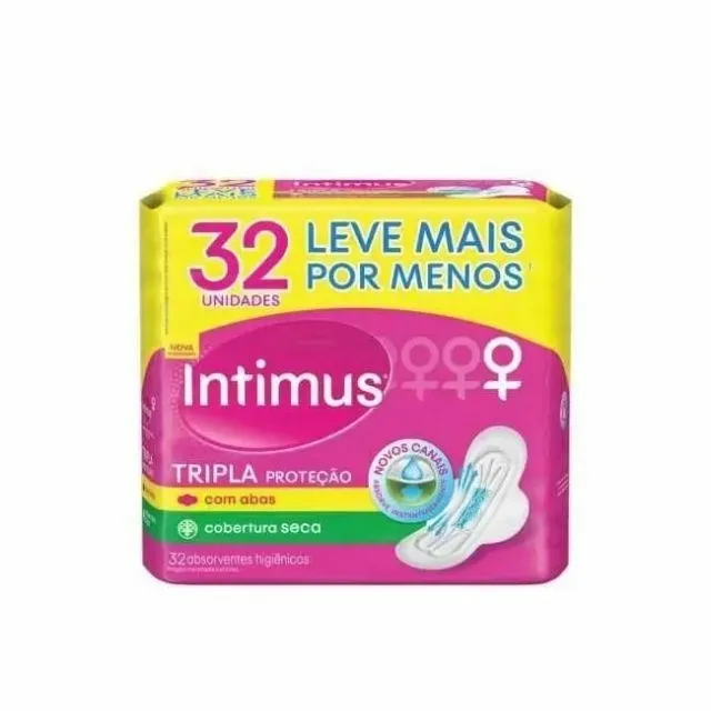 Absorvente Intimus Tripla Suave Com Abas 32 Unidades