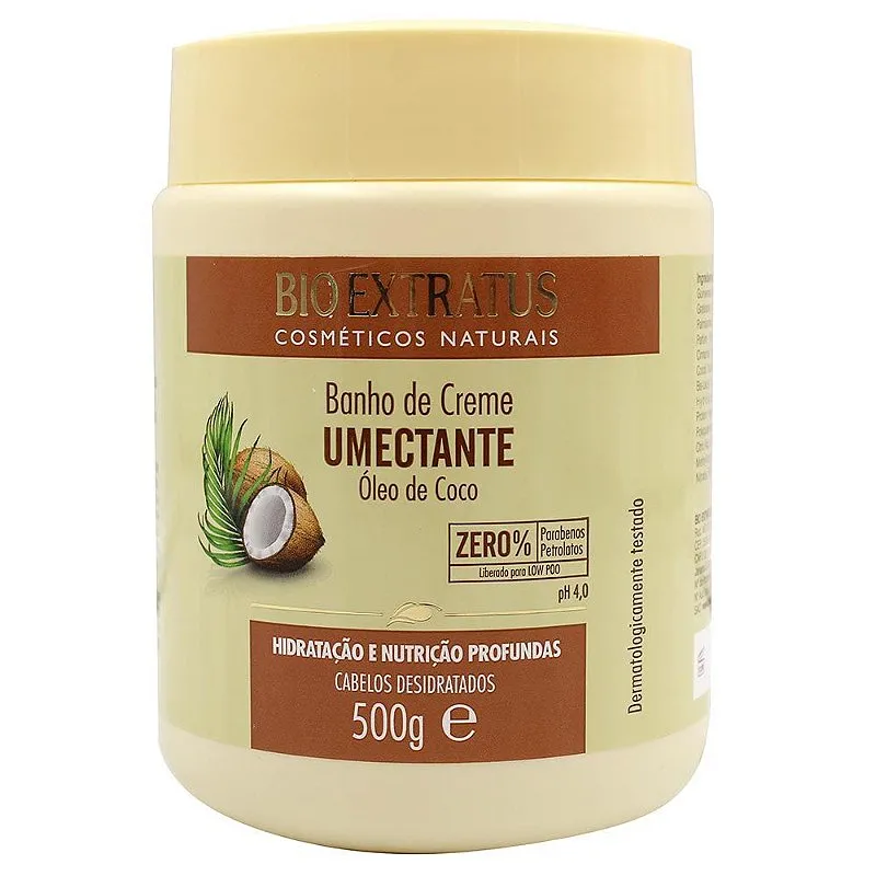 Creme banho umectante oleo de coco 500g