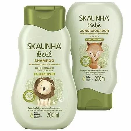 Shampoo + Condicionador Infantil Skalinha 200ml Salvia