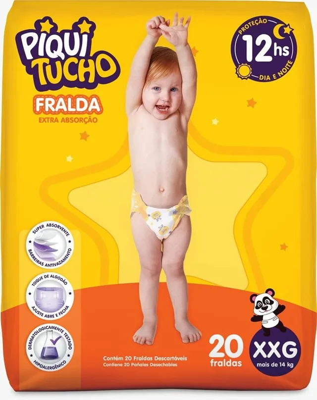Fralda Piquitucho Mega (Eeg) 20 Unidades