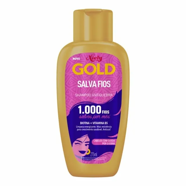 Shampoo Niely Gold 275ml Salvo Fios