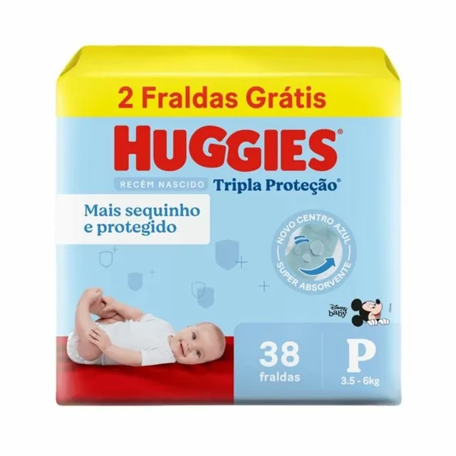 Fralda Huggies Tripla Proteção Meguinha (P) 38 Unidades
