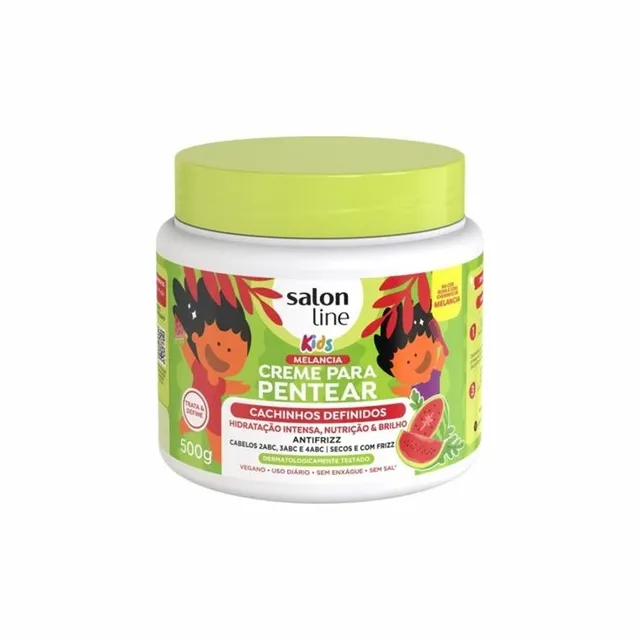 Creme Para Pentear Infantil Salon Line 500g Melância Cachinhos Definidos