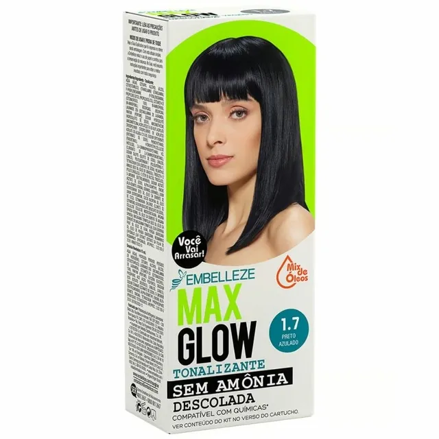Tintura Maxglow 1.7 Ton Preto Azulado