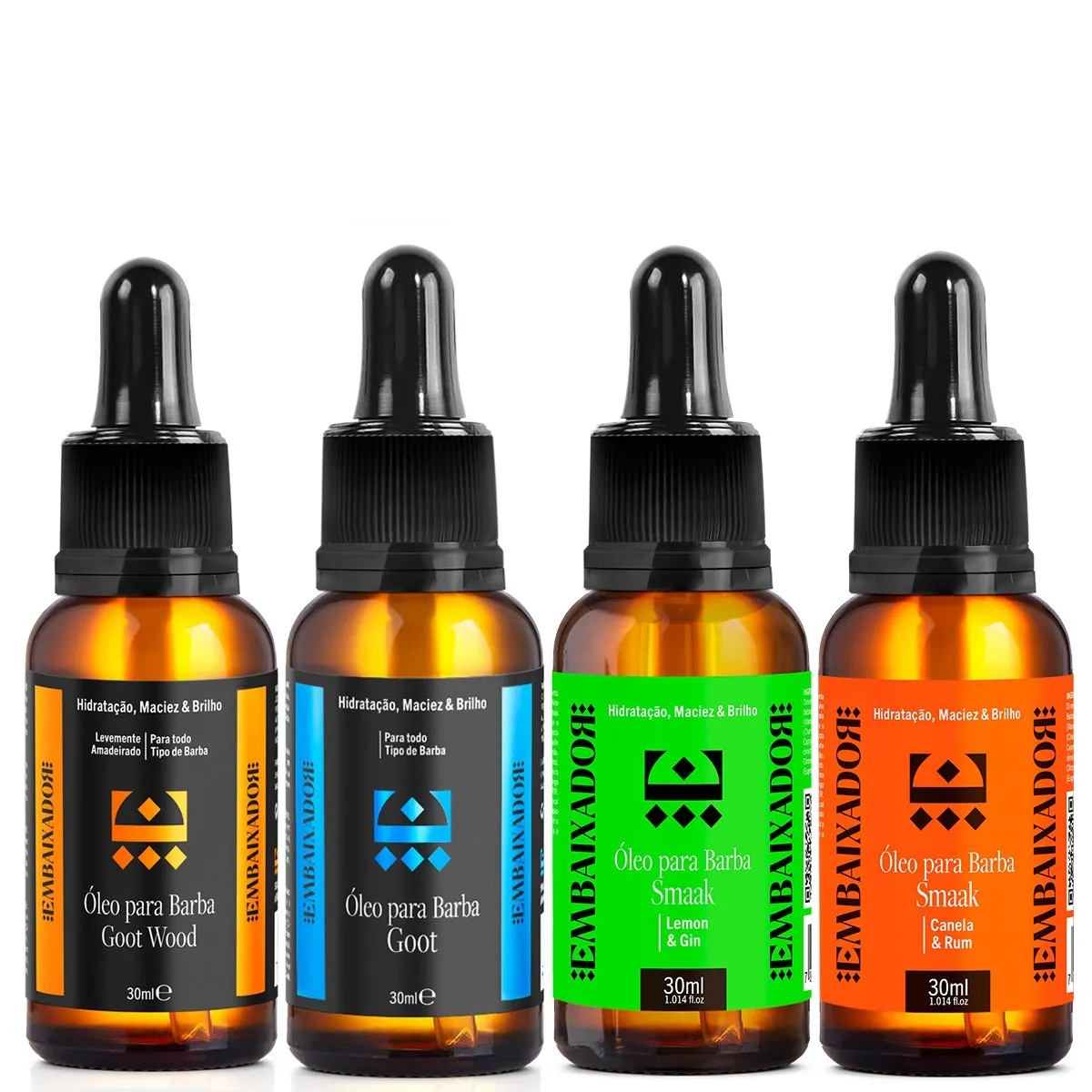 Kit 04 Óleo para Barba Embaixador 30ml